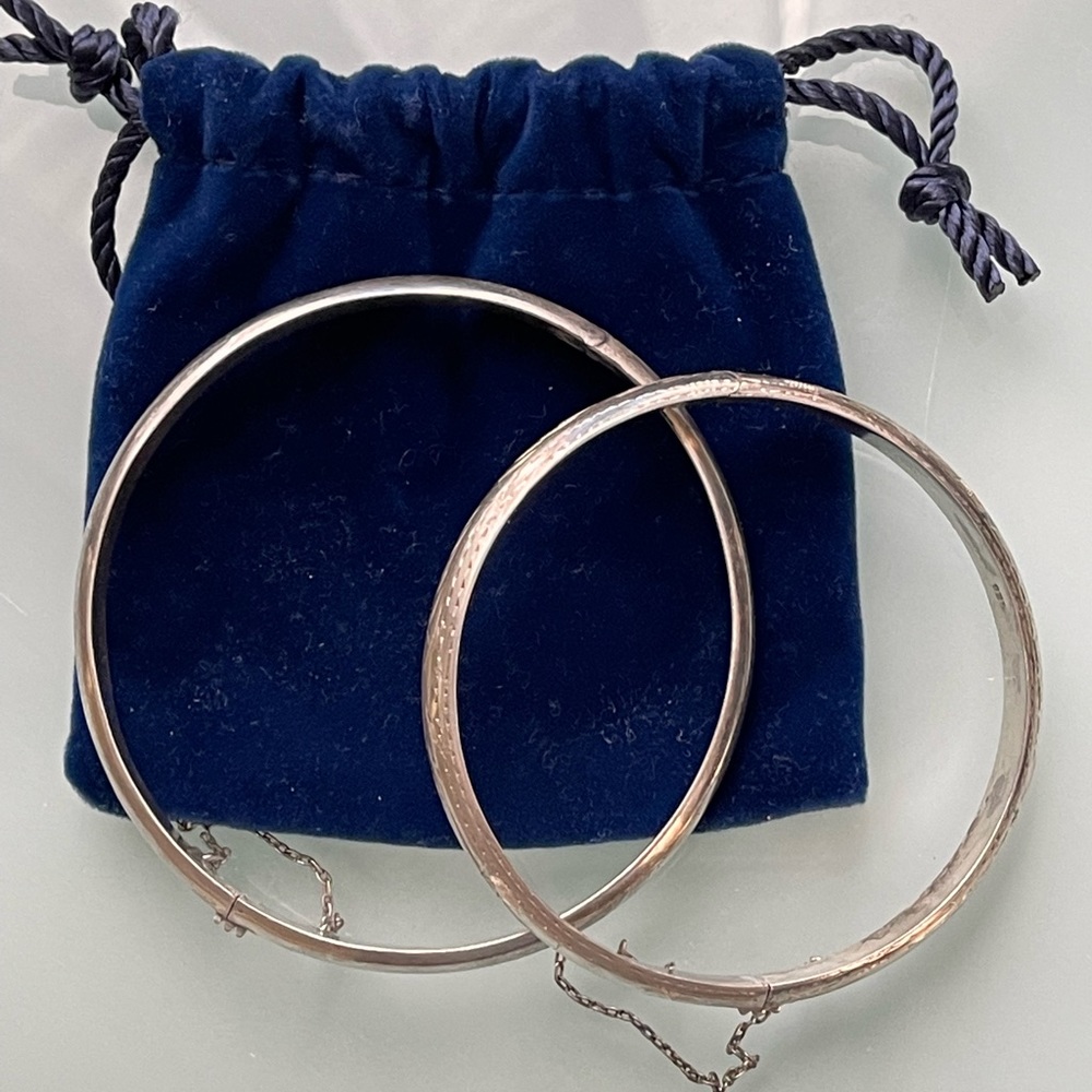 Sterling silver bangle bracelets